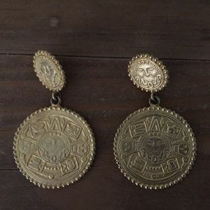 Gold Sundial Earrings